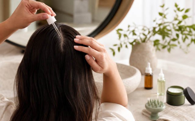 Rutina de scalp care con sérum y masajeador para el cuero cabelludo