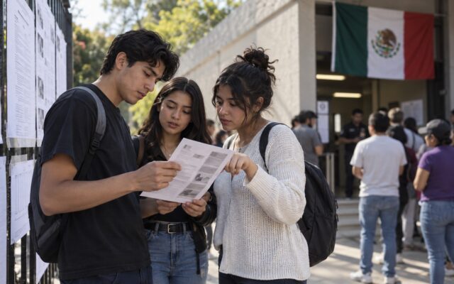 Documentos de gastos electorales y una calculadora sobre una mesa junto a símbolos de participación ciudadana.
