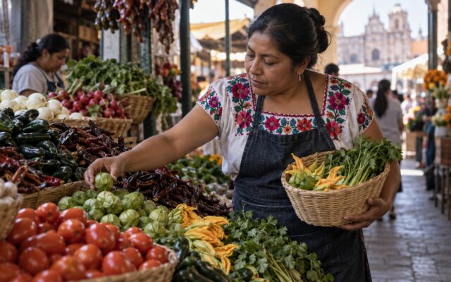 Jarra de bebida mexicana sin alcohol con frutas, hierbas y vasos reutilizables sobre una mesa de cocina.